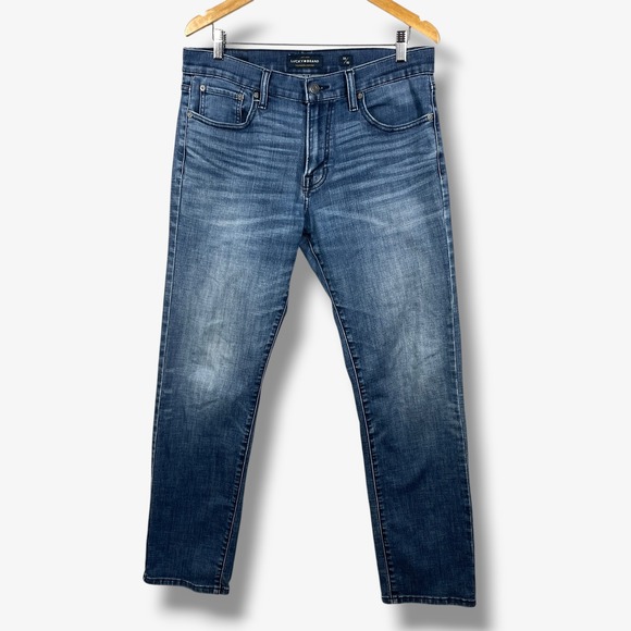 Lucky Brand 221 Straight Leg Mens Jeans Size 33x32 Medium Wash Denim - Picture 1 of 11